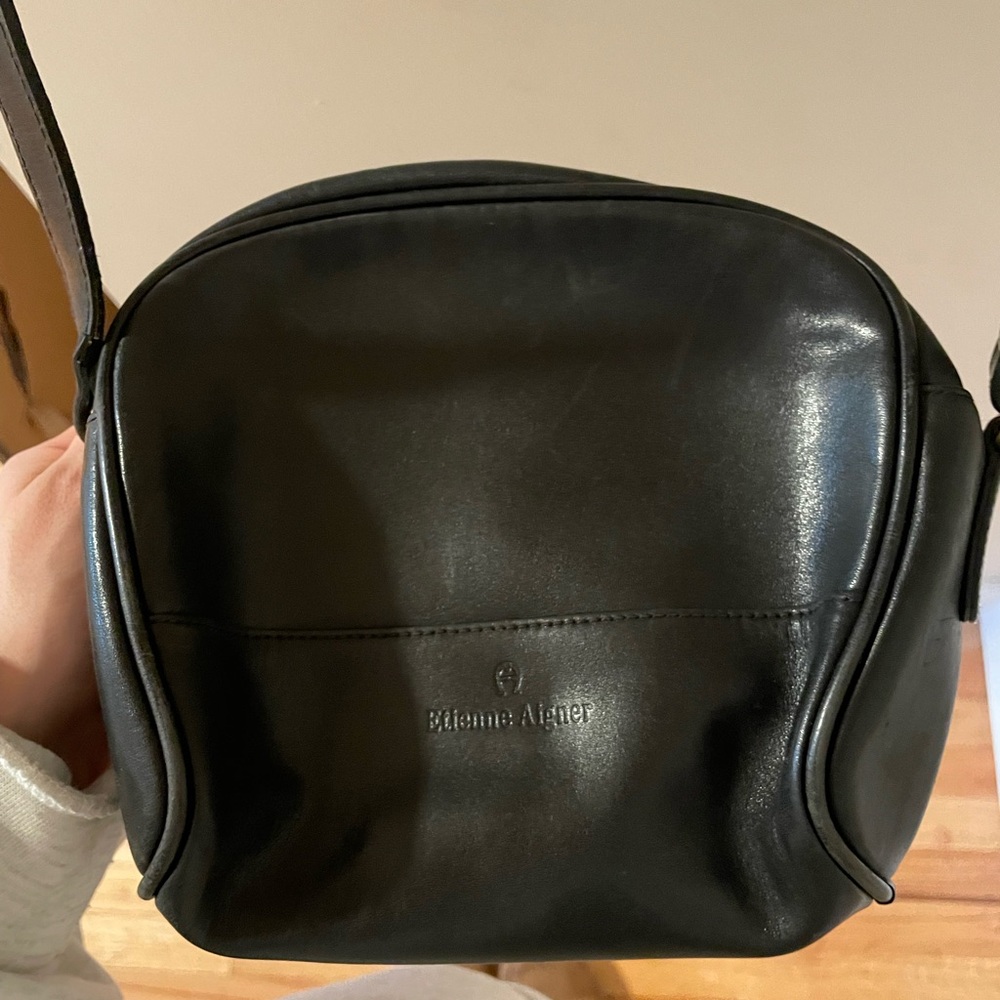 Etienne Aigner Black Leather Bag